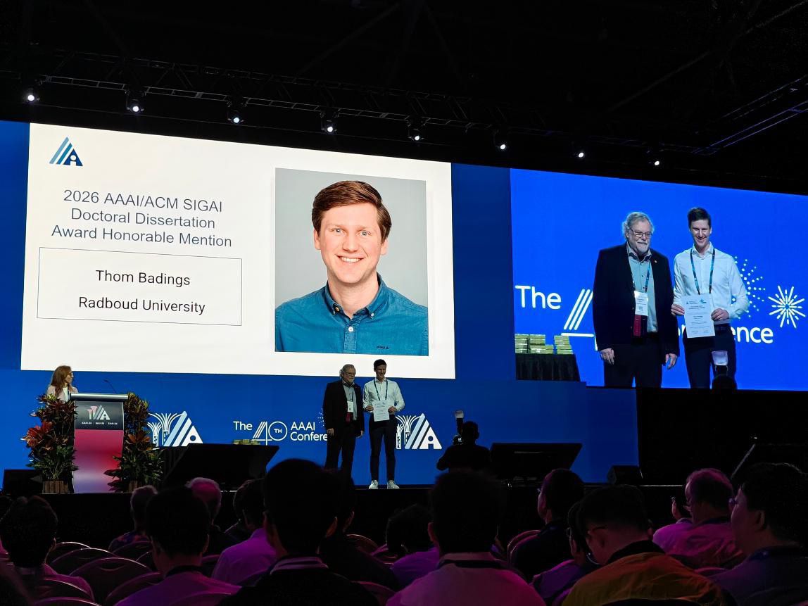 Hub PDRA Thom Badings Receives AAAI Doctoral Award Honourable Mention